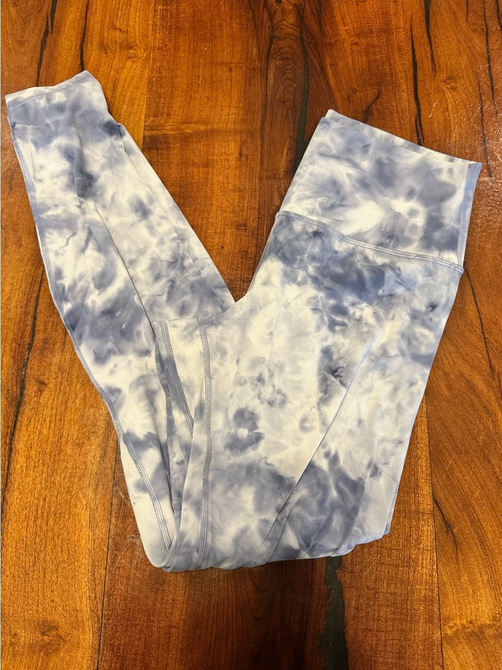 Lululemon Align Leggings Blue White Tie Dye Cloud Wash High Rise Yoga Pants